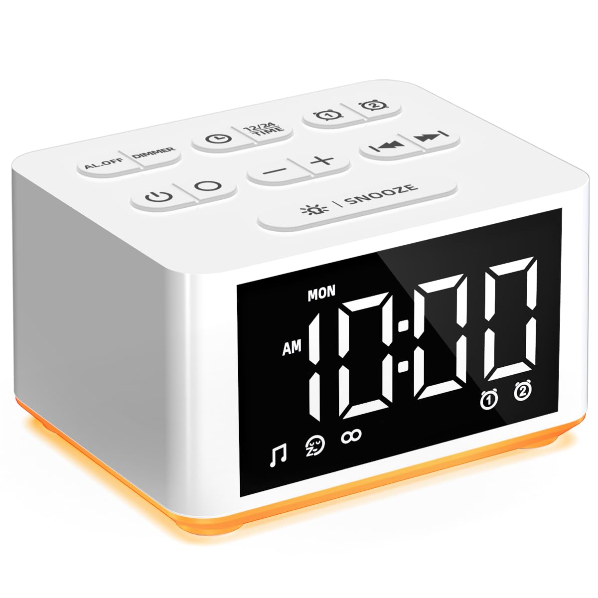 Photo 1 of ?3 in 1? Sound Machine Dual Alarm Clock Night Light White Noise Machine 27 Sleeping Sounds for Adults Kids Precise 32 Level Volume Sleep Timer Memory Function Digital Clock with 30 Wake Up Sounds