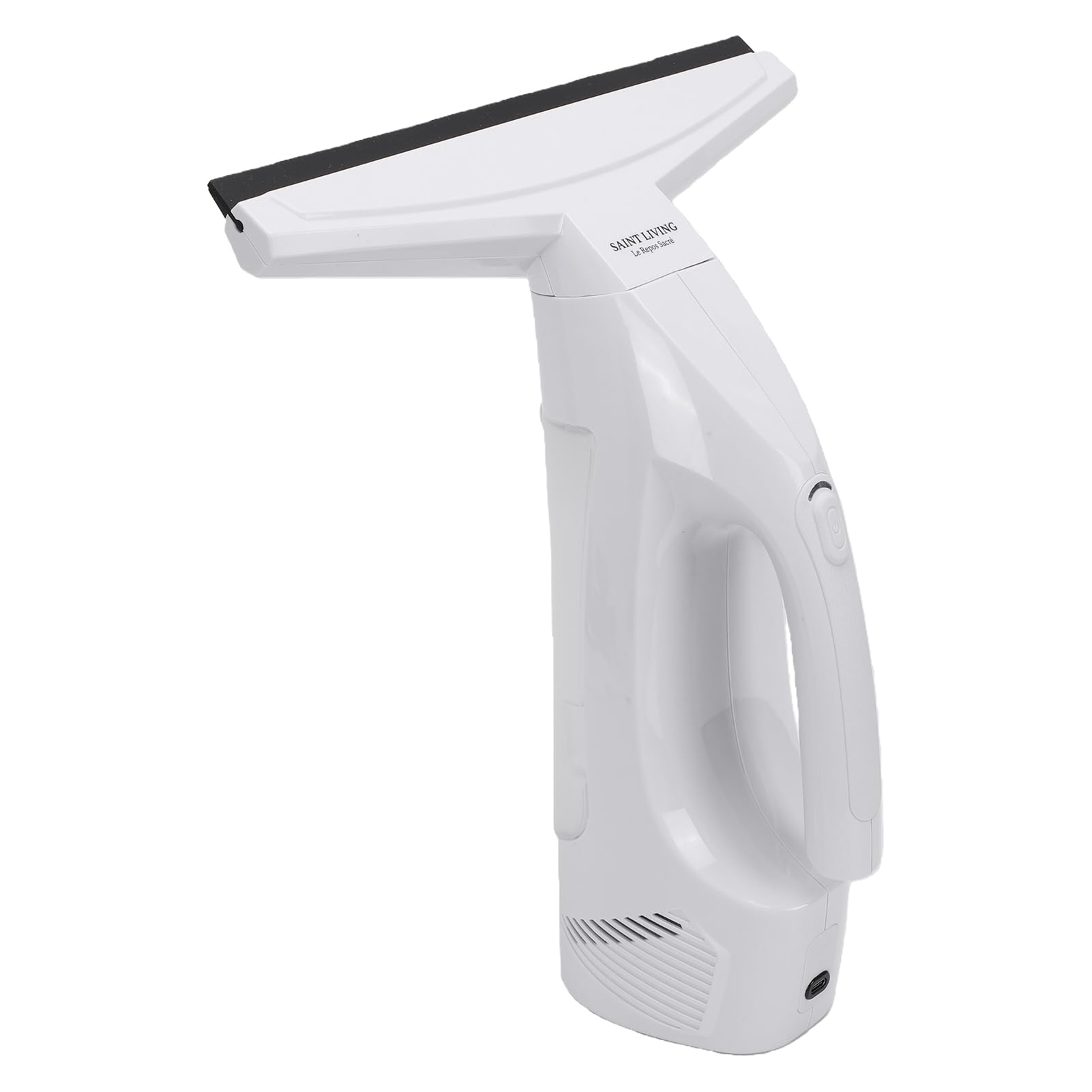 YWBL-WH Robot de Limpieza de Ventanas Limpiador de Vidrios Eléctrico de Mano 2000Pa Potente Succión con Batería Recargable Hoja de Escobilla de Goma de 11 Pulgadas para Puertas de Ducha (White)