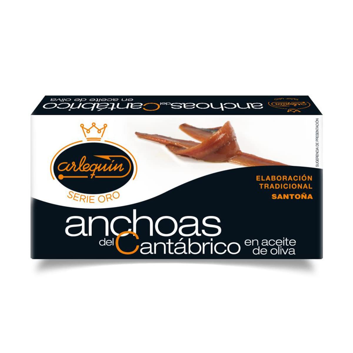ARLEQUIN Serie Oro Anchoa del Cantábrico, Elaborada a Mano en Santoña, en Aceite de Oliva (4 Latas - 200 grs) - 2
