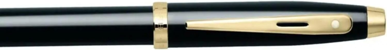 Sheaffer 100 Glossy Black Lacquer Ballpoint Pen with Gold Tone Appointments