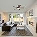DESIGNERS FOUNTAIN Gallant Ceiling Fan with Lights, 52 Inch LED 3000K Indoor Outdoor 5-Blades Fan, Pull Chain, Matte Black, FP-GLT52B30-MB