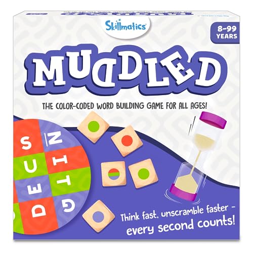 Image of Skillmatics Word Building Board Game - Muddled, Fast-Paced Word Building Game, Fun for Kids & Families, Gifts for Boys & Girls Ages 8, 9, 10, & Up
