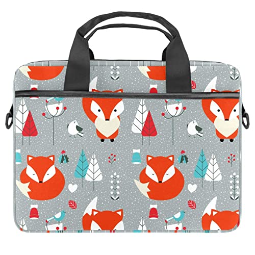 Sac à bandoulière pour ordinateur portable 13-14.5 pouces motif animal gris multicolore
