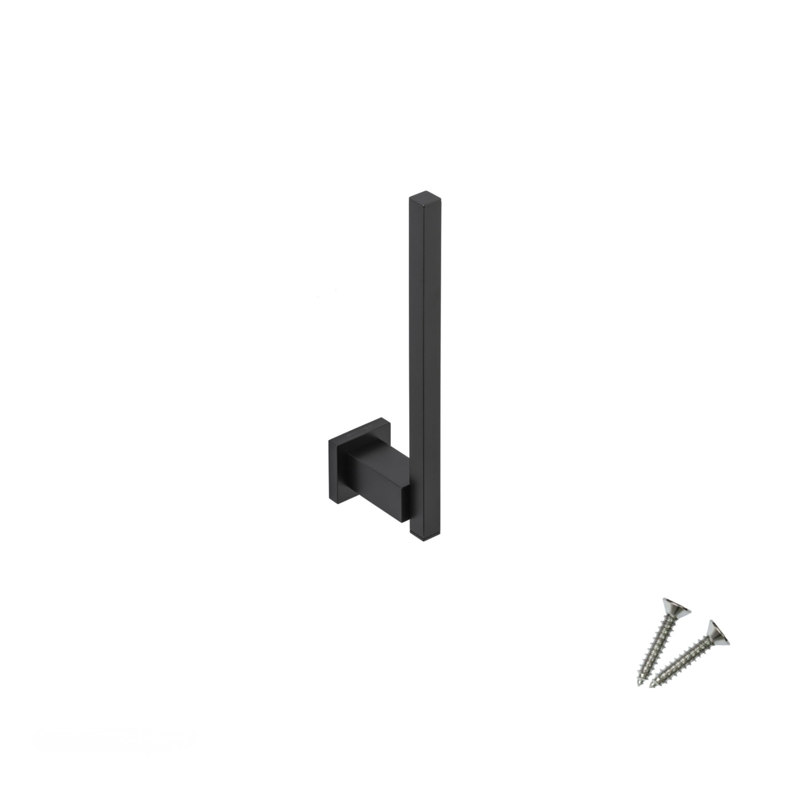 270S1-B Porta Rotolo di Scorta da Parete – Ottone Cromato, Design Moderno per Carta Igienica, Nero Opaco – Porta carta igienica adesivo