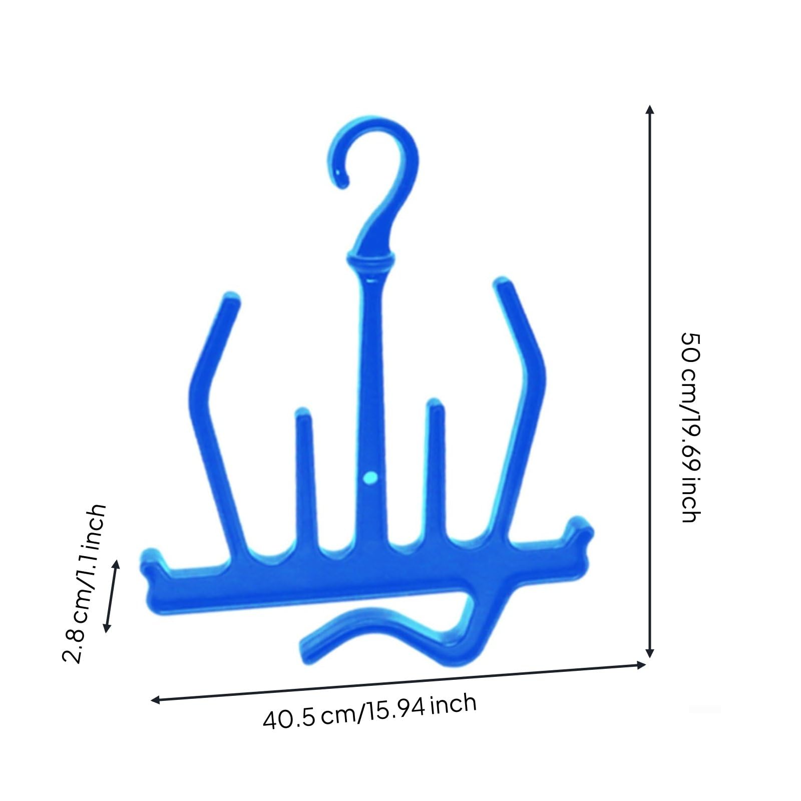 PP Hanger Cintre Plongée Support Combinaison Porte-Accessoires Corps Large Préserve la Forme Polypropylène Haute Résistance Rotation 360° Drainage, Bleu