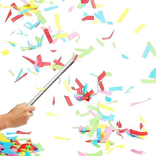 Baguettes à confettis de table pour anniversaire et cotillons colorés de 35,6 cm en pack de 8