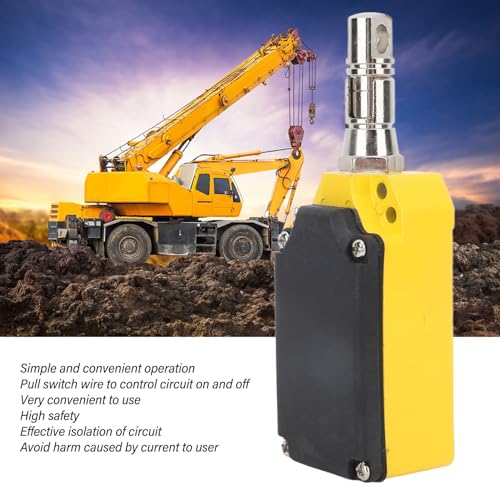 Single Phase Pull Cord Switch Electrical Cable Pull Switch Manual Reset Emergency Stop Rope with Knob 24 to 380V for Safe Circuit Control - Image 4