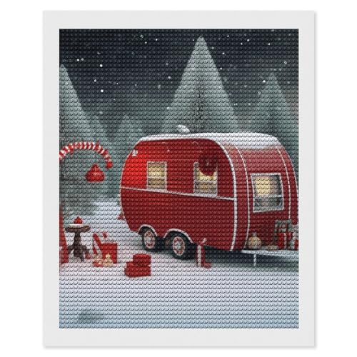 Diamond painting débutant Noël 40x50cm avec symboles clairs faciles
