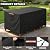 Patio Rectangular Table Chair Set Cover Waterproof 420D Heavy Duty Large Outdoor Furniture Protector Cover for Patio Garden Dining Table & Chair Set (Black, Rectangular 108"x82"x30")
