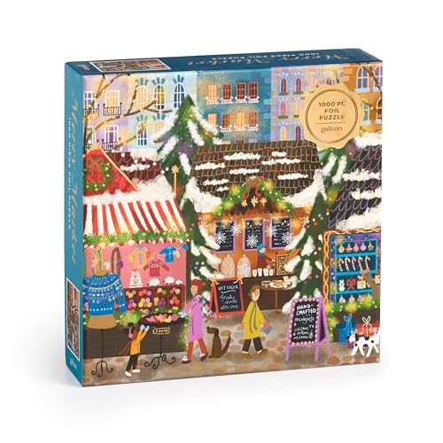 Galison Merry Market 1000 Piece Foil Joy Laforme Jigsaw Puzzle