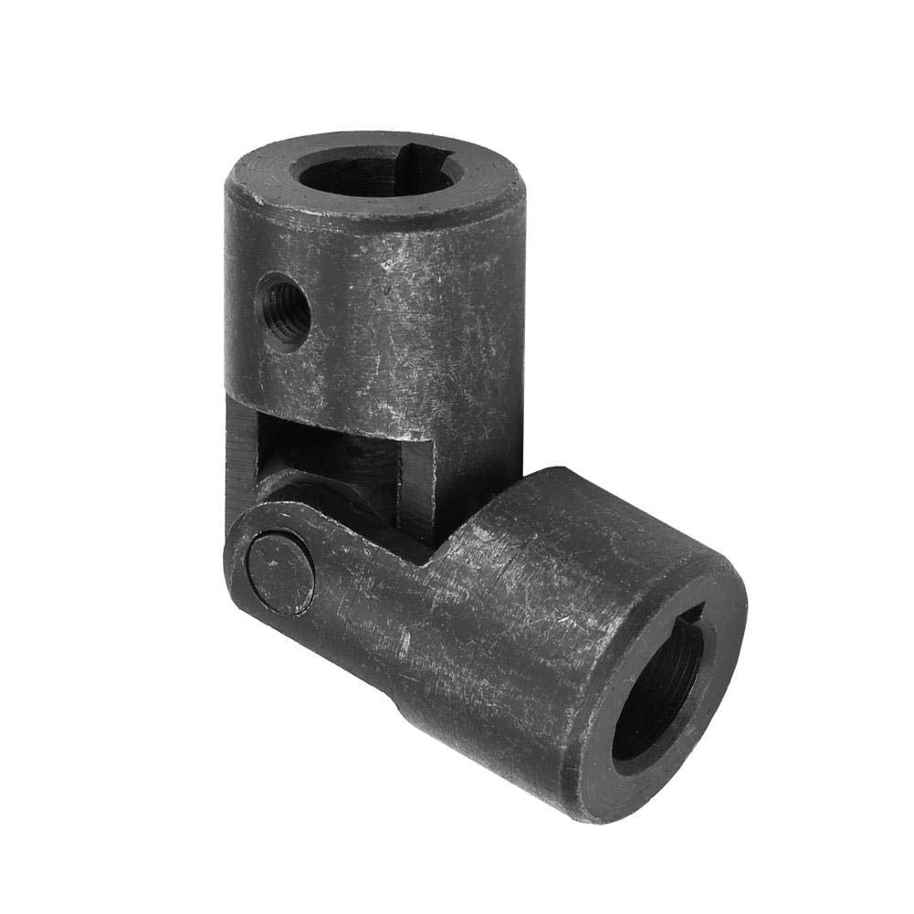 Oumefar Accoppiamento albero girevole in acciaio con giunto universale 14 mm con connettore motore girevole per chiavetta Croce