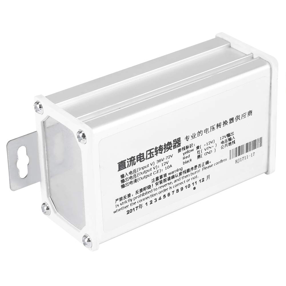 DC DC Wandler 72V auf 12V 10A 120W, Spannungswandler 36V-72V zu 12V Automobil, Spannungsreduzierer für Elektroauto, Golf Cart, E-Scooter