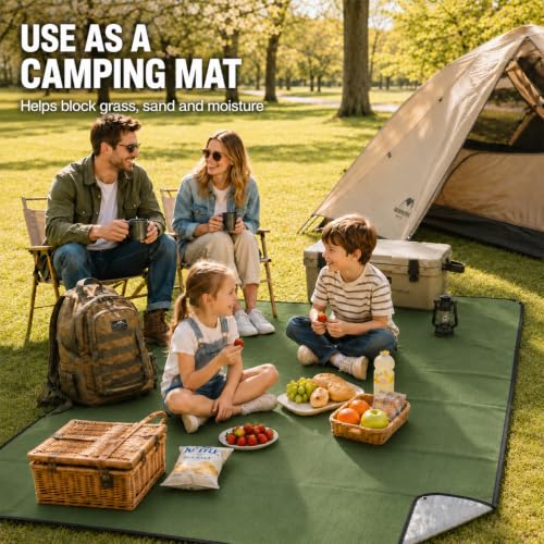 Image of Kingdder 2 Pcs Heavy Duty Emergency Blankets for Survival Camping Blanket Insulated Tarp 60 x 82 Inches Outdoor Waterproof Thermal Reflective Tarp Tent Insulation for Camp Hiking Picnic