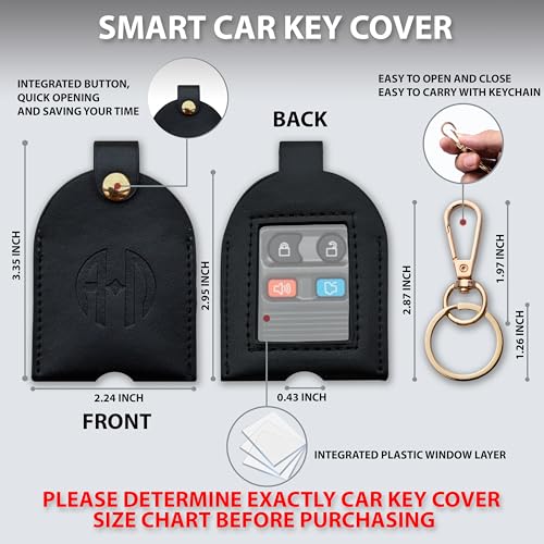 Image of Leather Keys Sleeve for Broken Car Key Loop Replacement, Keychain Cover Cute Protector and Holder for Men, Women