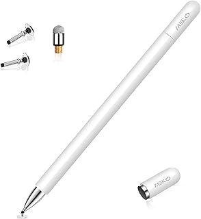 Stylus Pens for iPad - 2 in 1 Magnetic Cap High Precise Universal Stylus Pencil for Apple/iPhone/iPad/Android/Microsoft All Capacitive Touch Screens Tablets, Phones - White