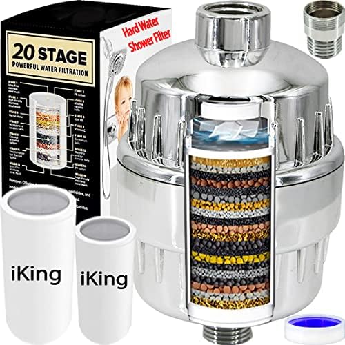 iKING Hard Water Shower Head Softener and Bathroom Tap Filter Purifier ...