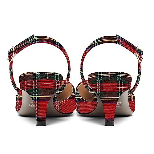 ROSERWISH Womens Buckle Pointed Toe Dress Fashion Backstrap Dating Patent Kitten Low Heel Pumps Shoes 2 Inch4