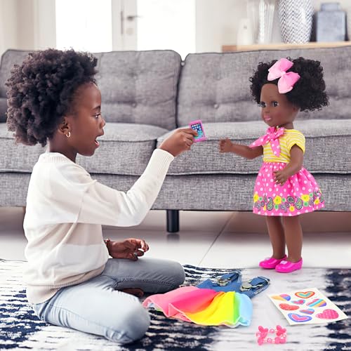 Muñeca de silicona negra ZITA 14.5 pulgadas con accesorios miniatura 7