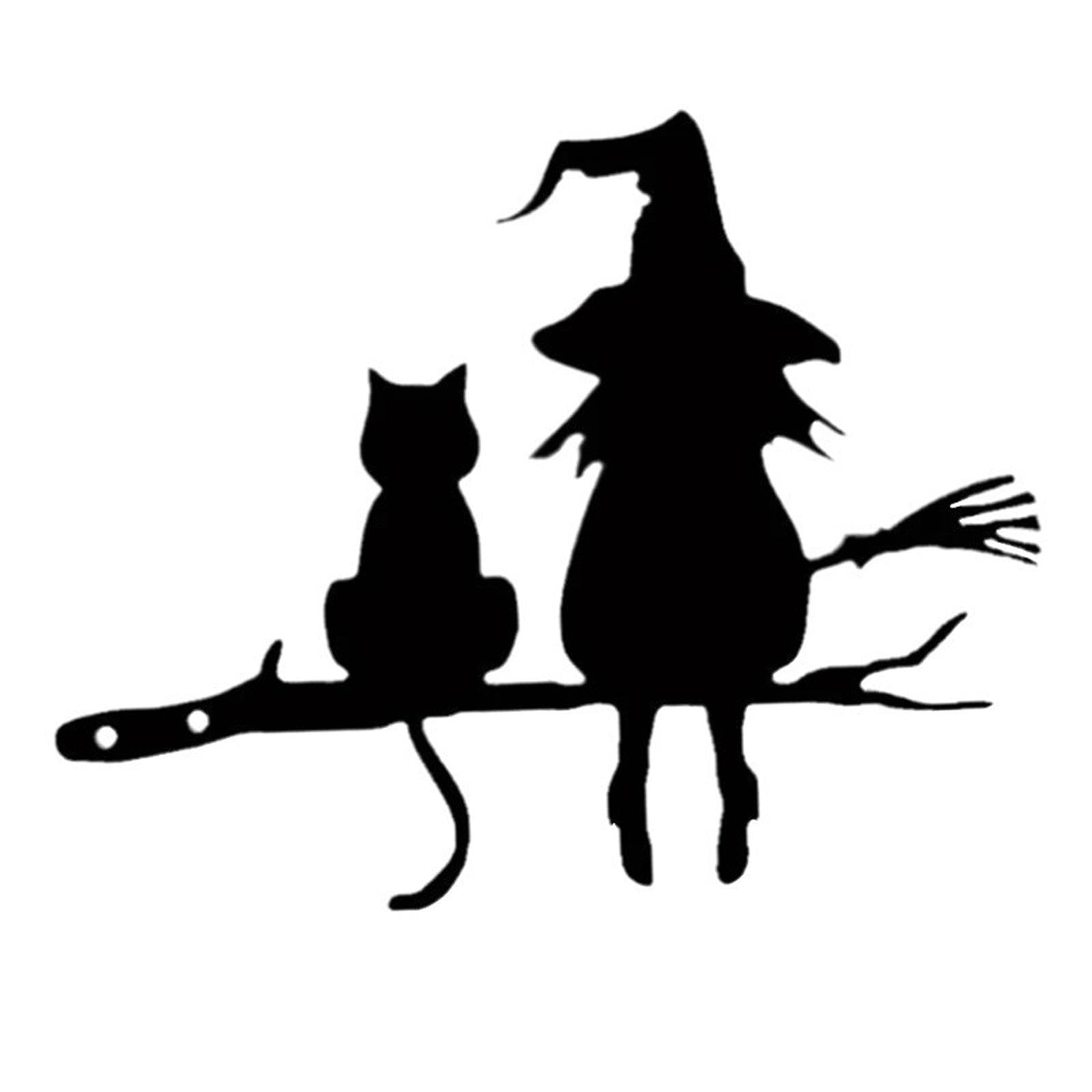 Wall Art Metal Silhouette Witch and Cat Statue for Fence Home Indoor Outdoor|Home & Garden | Yard, Garden & Outdoor Living | Garden D?©cor | Statues & Lawn Ornaments-image-49
