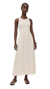 Z SUPPLY Women's Charlotte Midi Dress, Crystal, Off White, M