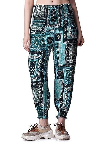 Image of POPWINGS Casual Boho Printed Joggers for Women || Stylish Western Women Joggers for Summer || Pull-On Women Joggers Pants || Women Joggers for Summer