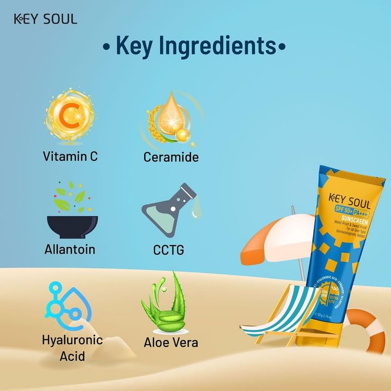 Image of Arohi Genrel Store Key Soul SPF 50+ Sunscreen Cream