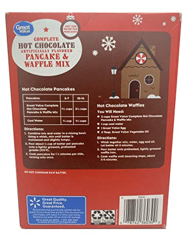 Great Value Pancake And Waffle Mix, Cinnamon Roll, Hot Chocolate (Variety Pack Of 2) #TOP2