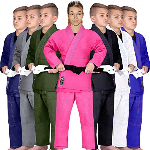 Elite Sports Essential IBJJF Ultra Light Brazilian Jiu Jitsu Kids BJJ Gi W/Preshrunk