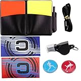 Schiedsrichter Karte, Fußball Schiedsrichter Set, mit 1 Metall Schiedsrichter Pfeife Rot Gelb...