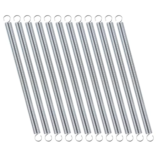 12Pcs Stainless Steel Mechanical Spring with Hook Ends Small Extension Spring for Machinery Construction Industrial