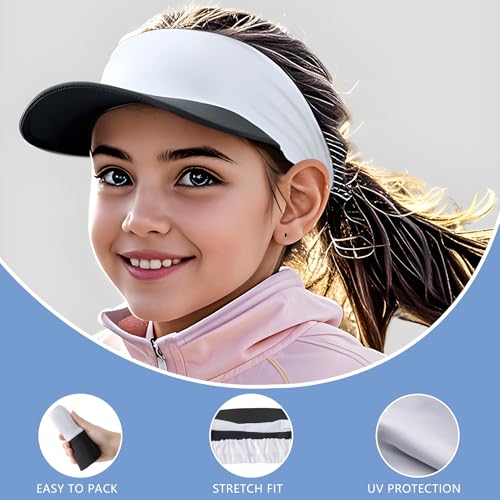 Jastore Kids Quick Drying Visor Hat Sun Hats for Girls Boys Lightweight Sun Protection Hat for Outdoor Activity4