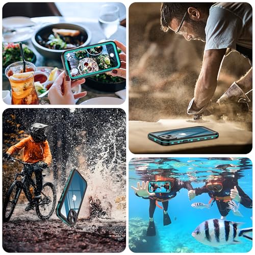 Coque étanche pour iPhone 13 avec protection écran et objectif intégrés de 6,1 pouces