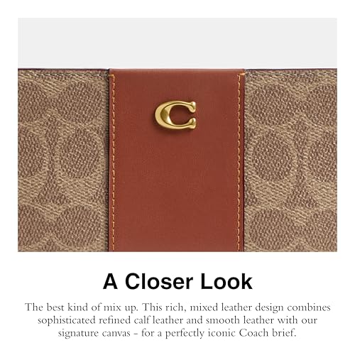 Coach Women's Essential Slim Wallet in Signature Canvas, B4/TAN Caramel4
