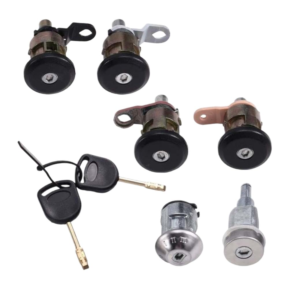 Txhvfacft Onecolor Car Door Lock Cylinder And Ignition Switch Lock Cylinder As57 95Vbb22050fg Compatible With Ford Transit Mk5 1994-2000