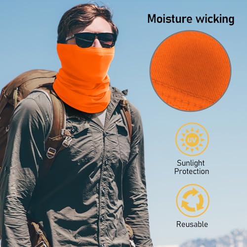 Image of TICONN Neck Gaiter Face Cover Scarf, Neck Warmer Breathable Sun & Wind-proof for Skiing Fishing Hiking Cycling