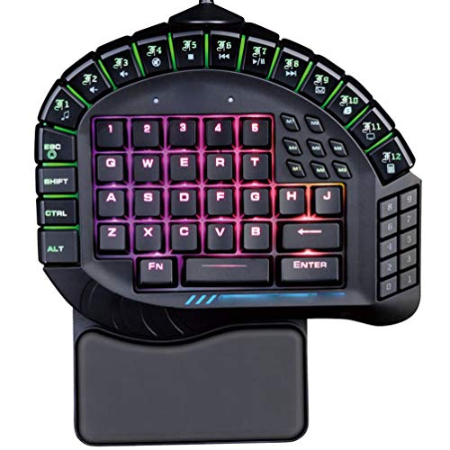 Gemütlich 60 Tasten Mechanische Einhand Tragbare Mini-Gaming Tastatur, Ergonomischer Spiele-Controller Für Pc/Mac / Ps4 / Xbox One/Switch