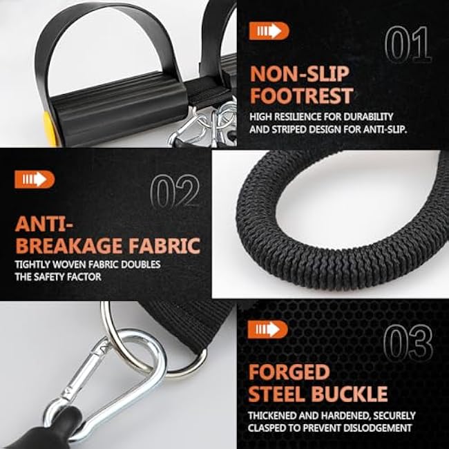 Pedal Resistance Band Elastic Puller Multifunctional Tension Rope Equipment for Indoor Fitness