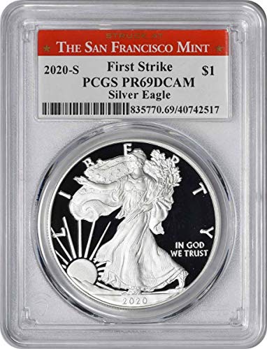 2020 S American Silver Eagle Dollar First Strike, Struck at San...