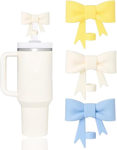 Miniatura 13 de 6 fundas de popote compatibles con vasos Stanley de 40/30 onzas, reutilizables y bonitos protectores de tapas de silicona para popotes Stanleys