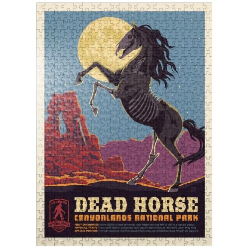 MyPuzzle Legends of The National Parks: Canyonlands' Dead Horse, Puzle Vintage de 500 piezas para adultos miniatura 1