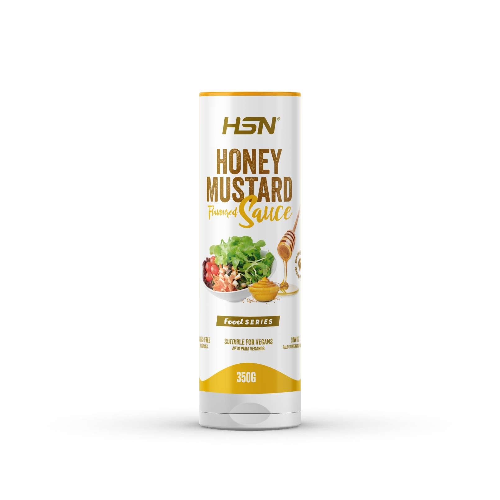 Salsa Mostaza Miel 0% Grasa 100% Sabor HSN 350 g Baja en Azúcares Calorías Apto Veganos Keto Sin Gluten