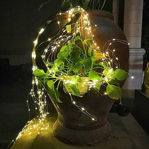 Gresonic Waterfall Fairy Lights,20 Strands 400LED Plug in Copper Wire Branch Decorative Vines String Lights,Waterproof IP44 Starry Twinkle Micro LED for Garden Wedding Christmas Tree