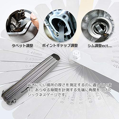 Amazon | 【クリックポスト発送】シックネスゲージ 32pc [0.04mm-0.88