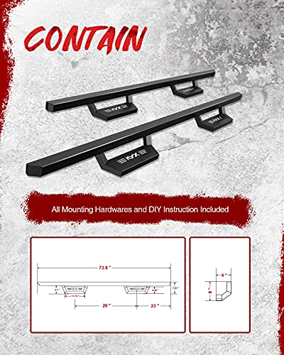 Estribos KYX para Ram 1500 Quad Cab 2009-2023 5 pulg miniatura 3