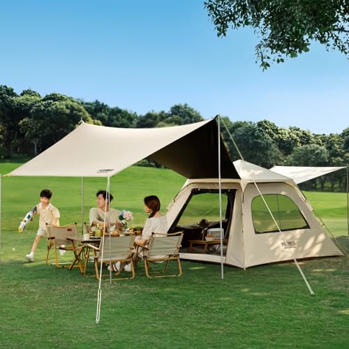 Carpa de Camping Exterior con Toldo para 4 a 6 Personas miniatura 1