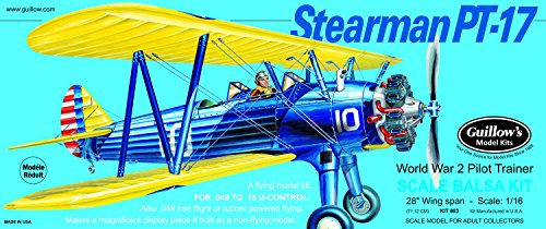 Guillow's Stearman PT-17 Model Kit, Navy, Small