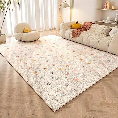 「ORRMALL」カーペット ラグマット ラグ 滑り止め付き センターカーペット 模造カシミヤ 3畳4畳5畳6畳 厚み 長方形 絨毯 抗菌防臭 防ダニ 床暖房対応 シャギーラグ 絨毯 滑り止め付き ふわふわ サラサラ 長方形 カラフルパターン ORFYR-