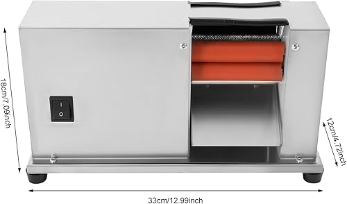 Miniatura 3 de Máquina semiautomática para desgranar frijoles, 22 libras/hora de acero inoxidable con rodillo ajustable, pelador eléctrico de frijoles para el