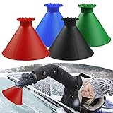PureZoneA Round Windshield Ice Scrapers, Magic Cone-Shaped Car Windshield Ice Scrapers, Car Snow...