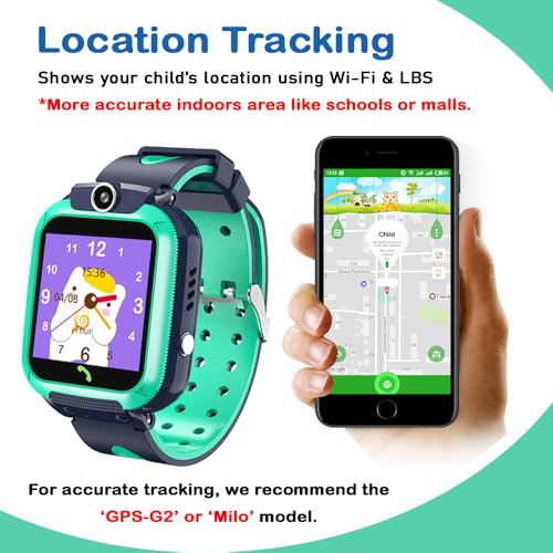 Image of SeTracker Connect2Kidz 4G Lite-L2 Smart Watch for Kids - Green, Safe Voice & Video Calling 4G Smartwatch for, Girls & Boys | SOS Alerts, Watch with Free Charger PIR Sensor Light
